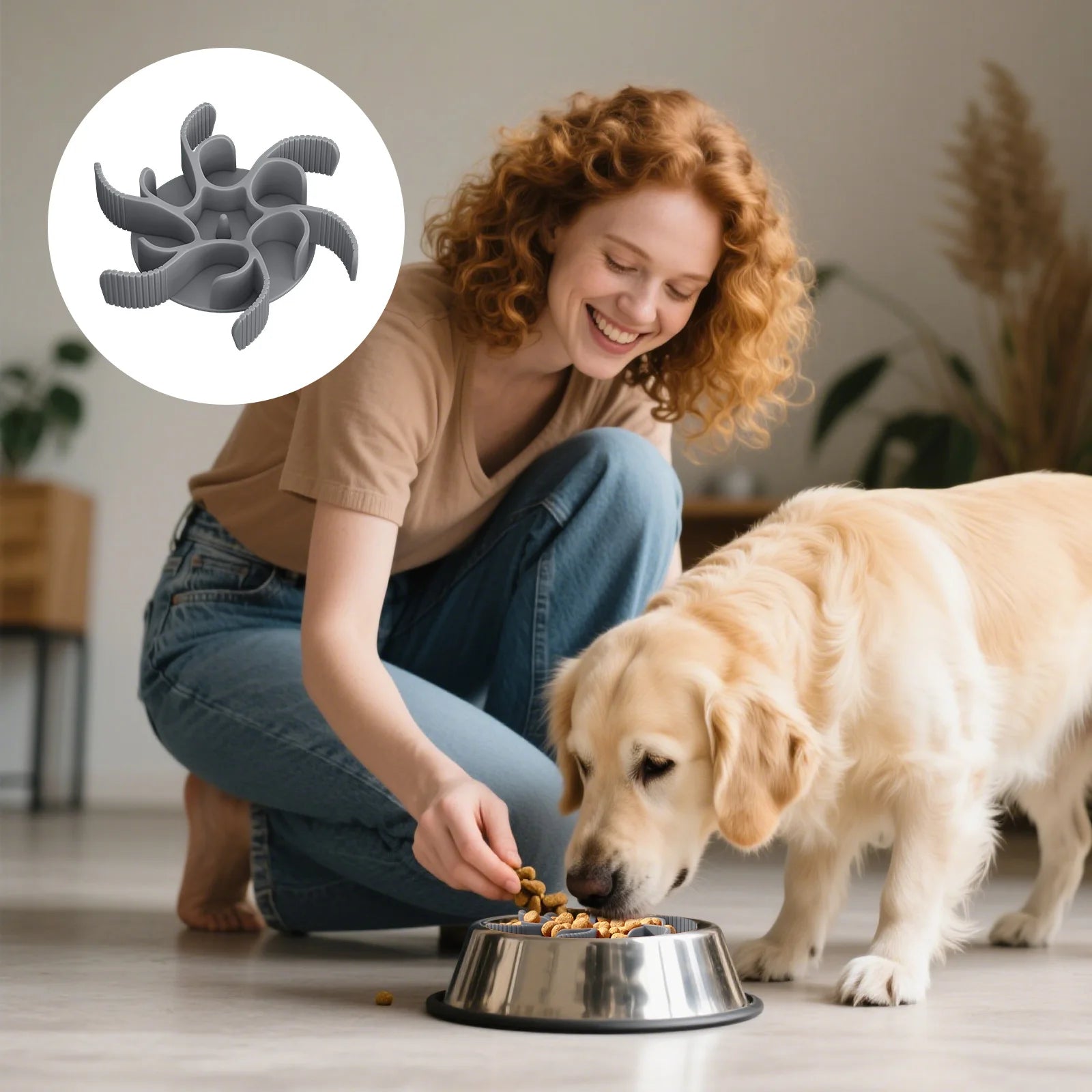 Slow feeder bowl